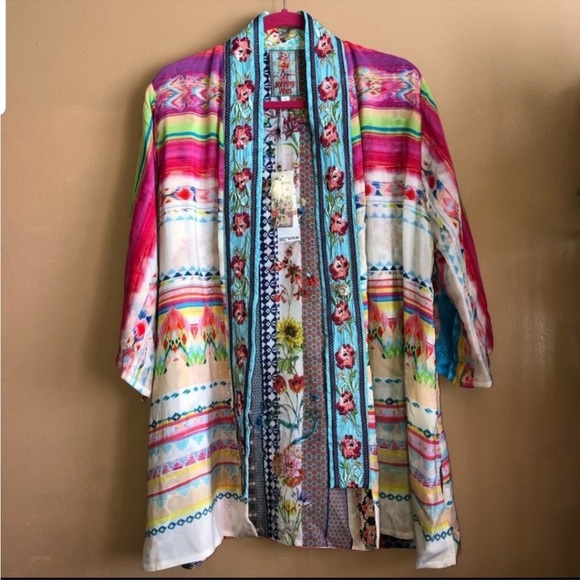 JOHNNY WAS silk reversible kimono - Picture 4 of 5